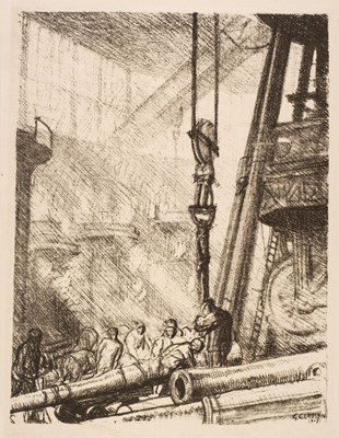 Lot 194 - Clausen (George, 1852-1944). Making Guns, 1917