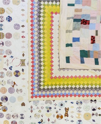 Lot 590 - Quilts. A large appliquéd bedcover, made by Sarah Ann Oldfield, 1844, & 2 others