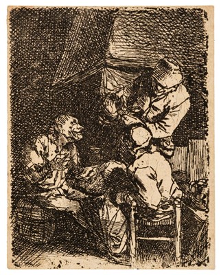 Lot 31 - Bega (Cornelis Pietersz., circa 1631-1664), The Inn, etching, and two other etchings