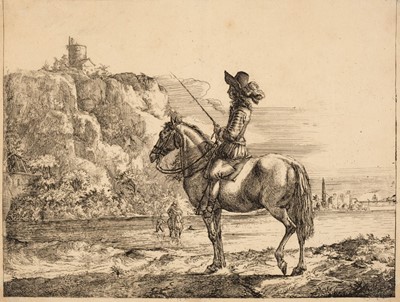 Lot 50 - Duck, Jacob (1600-1667), River landscape with the Horseman, etching, circa 1650, and four others