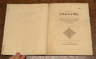 Lot 48 - Barker, Thomas. The Art of Angling... , 1653