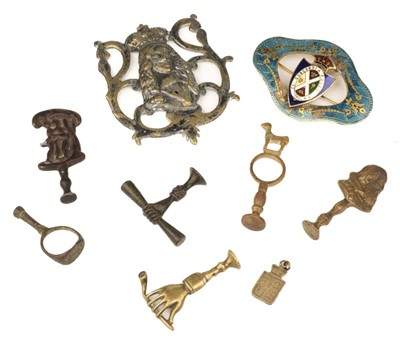 Lot 339 - Pipe Tampers. A collection of 17th/18th-century pipe tampers