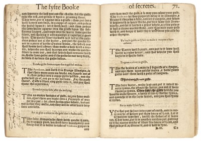 Lot 216 - [Ruscelli, Girolamo. Secretes or Soveraigne Receipts Well Experimented and Tryed by Divers Authours