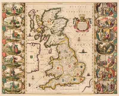 Lot 120 - British Isles. Jansson (Jan), Britannia prout divisa temporibus Anglo-Saxonum , [1646 or later]