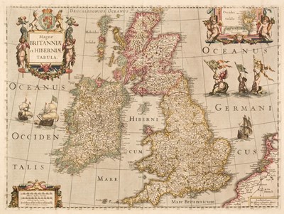 Lot 119 - British Isles. Jansson (Jan & Hondius Henricus), Magnae Britanniae et Hiberniae Tabula, 1636