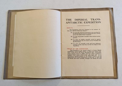 Lot 26 - Shackleton (Ernest H.). The Imperial Trans-Antarctic Expedition, prospectus, [1914]