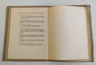 Lot 26 - Shackleton (Ernest H.). The Imperial Trans-Antarctic Expedition, prospectus, [1914]