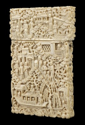Lot 471 - Card Case. A Canton ivory card case circa 1880