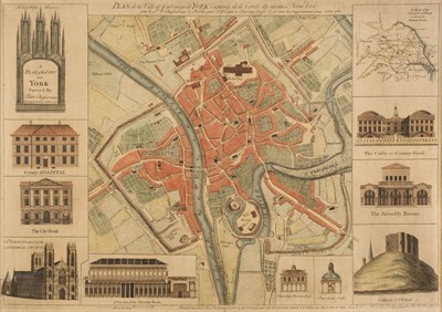 Lot 160 - York. Chassereau (Peter), Plan de la Ville et Foubourgs de York..., 1766
