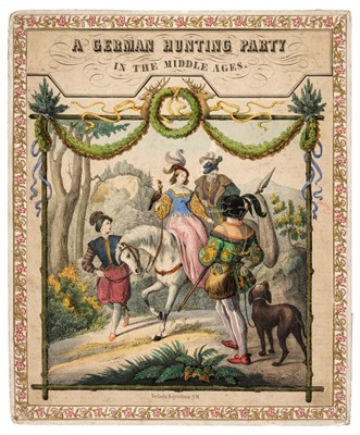 Lot 244 - Paper Toy Diorama. A German Hunting Party In the Middle Ages,  circa 1850s