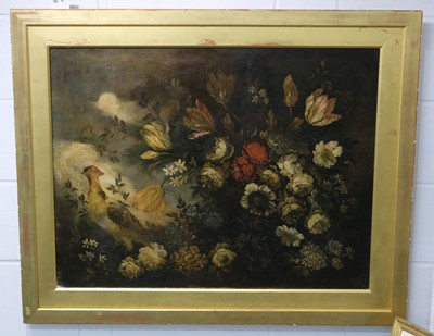 Lot 20 - Lombardy School. A Still Life of flowers, oil on canvas