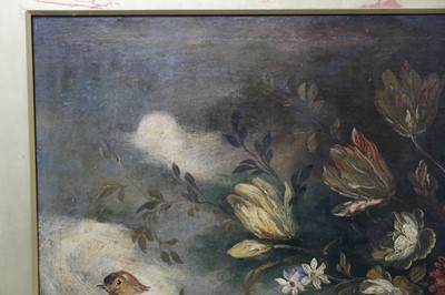 Lot 20 - Lombardy School. A Still Life of flowers, oil on canvas