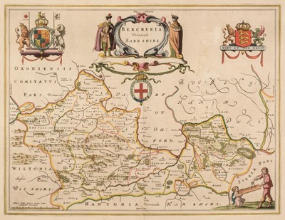 Lot 112 - Berkshire. Blaeu (Johannes), Bercheria vernacule Barkshire, Amsterdam, circa 1660