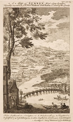 Lot 113 - Bickham (George). Four aerial map prospects, Surrey, Sussex, Wiltshire & Somerset, 1751