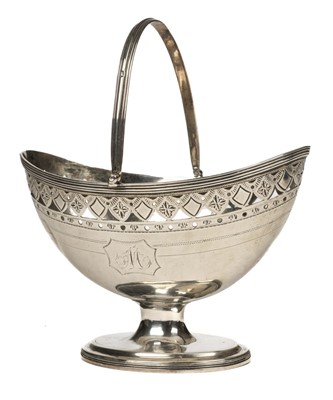 Lot 398 - Bonbon Dish. A George III silver bonbon dish by Henry Chawner, London 1791