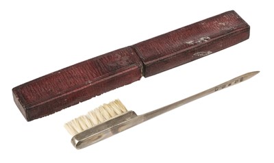 Lot 453 - Toothbrush. A George III silver toothbrush by John Thornton, Birmingham 1801