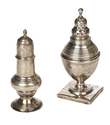 Lot 443 - Silver Shaker. A George III silver shaker by Richard Palmer, London 1777