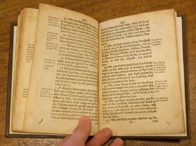 Lot 126 - Manorial courts. The Order of keeping a Court Leet; and Court Baron, 1650