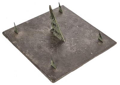 Lot 352 - Sundial. A polyhedral slate sundial circa 1850