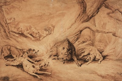 Lot 115 - Howitt (William Samuel, 1765-1822), pen and brown ink, signed