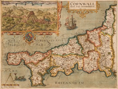 Lot 430 - Cornwall. Kip (William), Cornwall Olim pars Danmoniorum, 1607