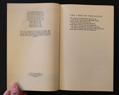 Lot 688 - Tolkien (J.R.R.) Lord of the Rings, 3 volumes, 1954-62
