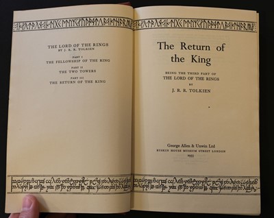 Lot 688 - Tolkien (J.R.R.) Lord of the Rings, 3 volumes, 1954-62