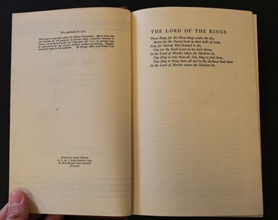Lot 688 - Tolkien (J.R.R.) Lord of the Rings, 3 volumes, 1954-62