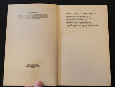 Lot 688 - Tolkien (J.R.R.) Lord of the Rings, 3 volumes, 1954-62