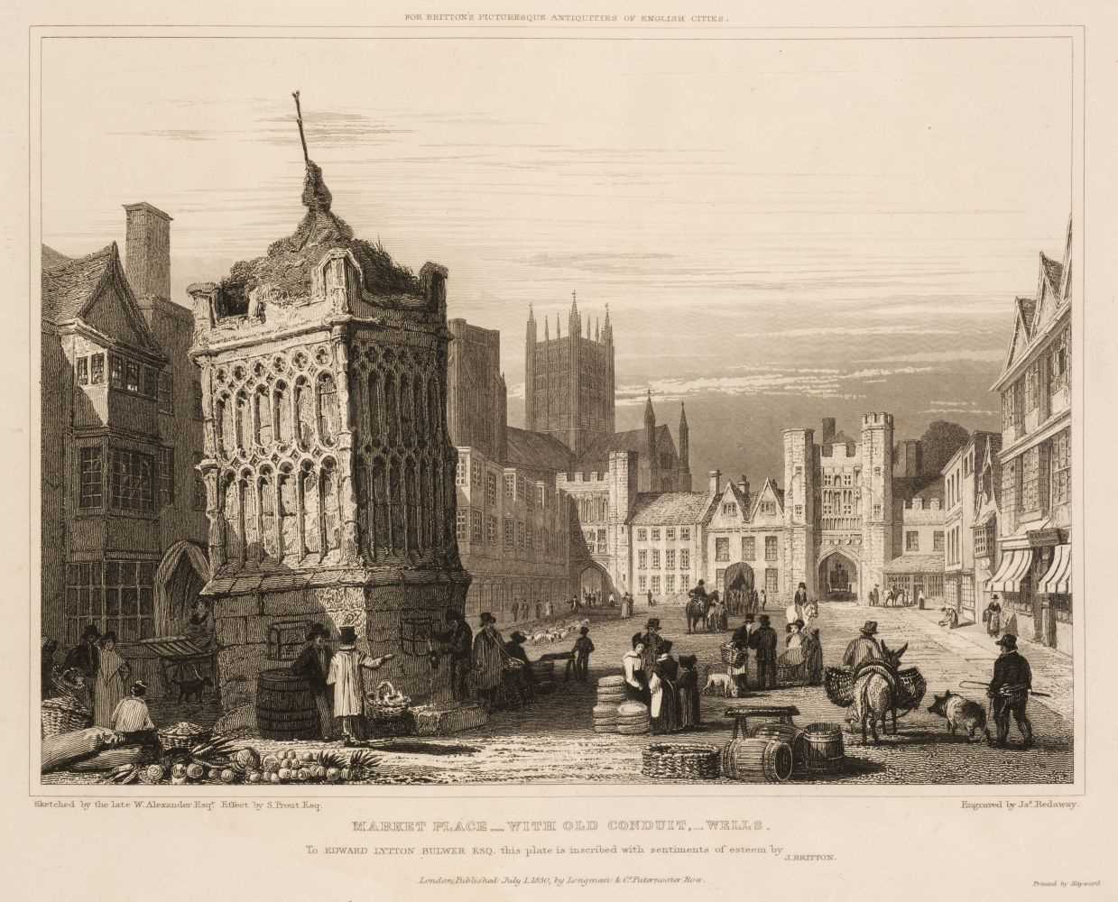 Lot 56 - Britton (John). Picturesque Antiquities of the English Cities, 1830, & 3 others