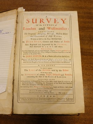 Lot 65 - Stow (John). A Survey of the Cities of London and Westminster, 1720