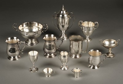 Lot 109 - The John Spiller Trophy Collection. A collection of aviation prize trophies