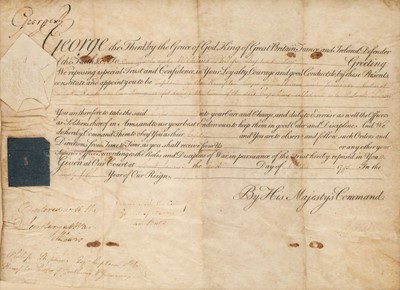 Lot 201 - George III (1738-1820). Document signed, 'George R', St James's, 1 October 1795