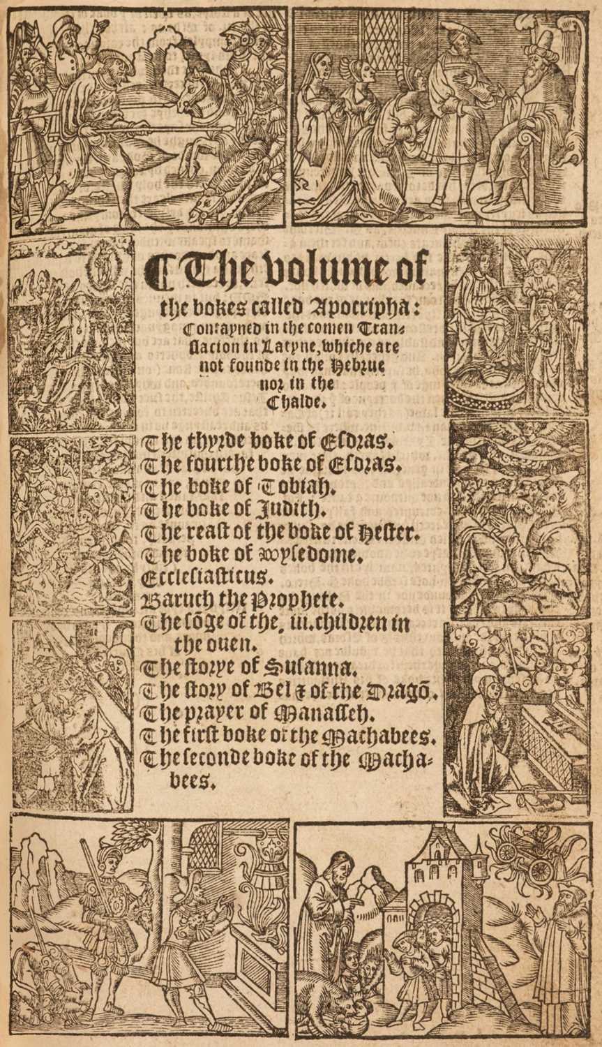 Lot 100 - Bible [English; Matthew's Version]. [The Byble, that is to saye, all the holye Scripture... , 1551]