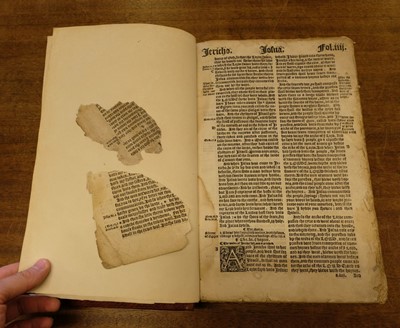 Lot 100 - Bible [English; Matthew's Version]. [The Byble, that is to saye, all the holye Scripture... , 1551]