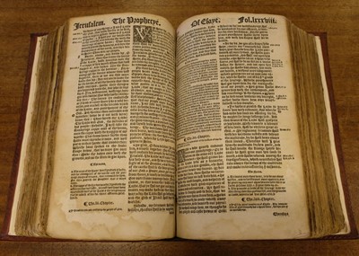 Lot 100 - Bible [English; Matthew's Version]. [The Byble, that is to saye, all the holye Scripture... , 1551]