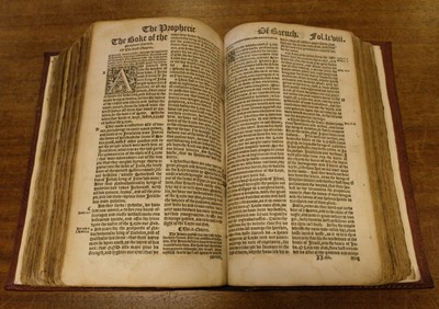 Lot 100 - Bible [English; Matthew's Version]. [The Byble, that is to saye, all the holye Scripture... , 1551]