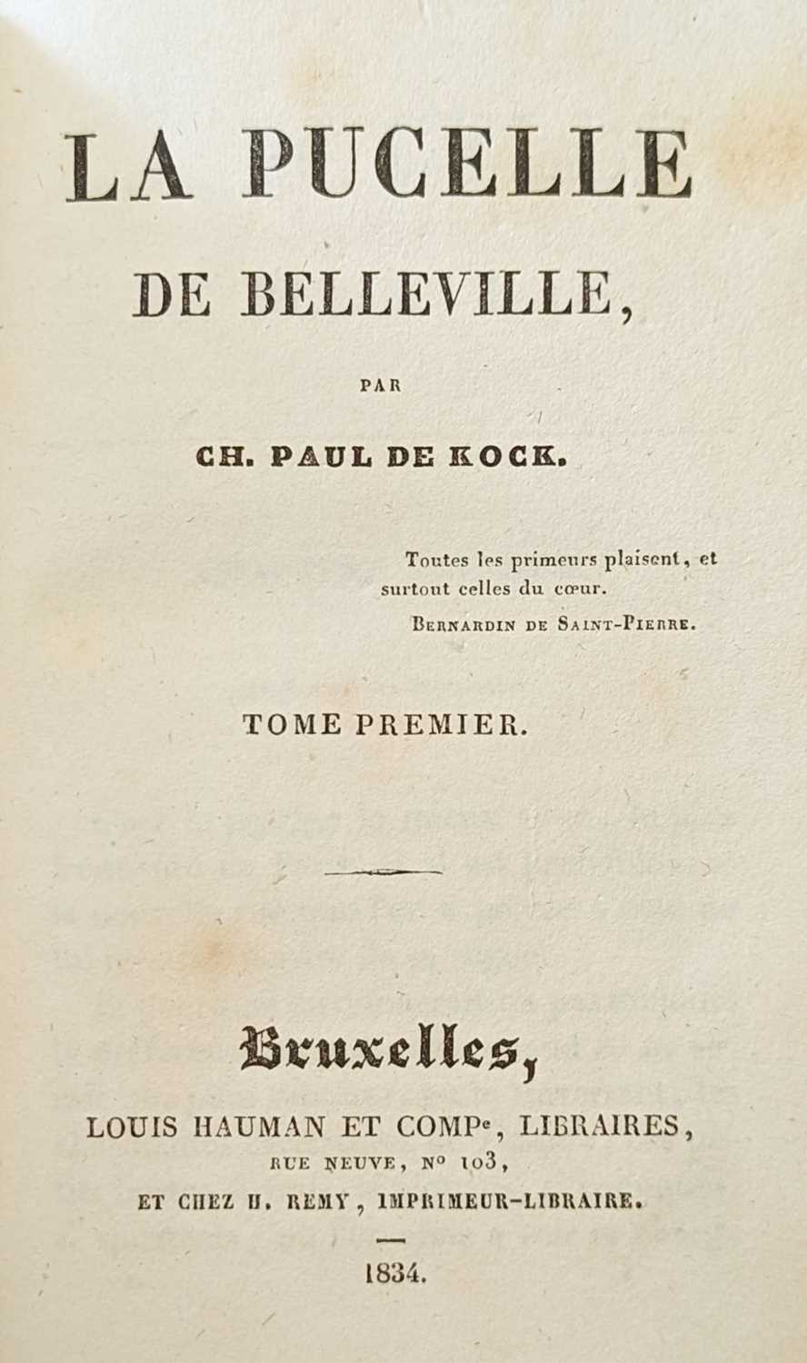 Lot 163 - De Kock (Charles Paul). Works, 85 volumes in 54, Brussels: Louis Hauman, circa 1835