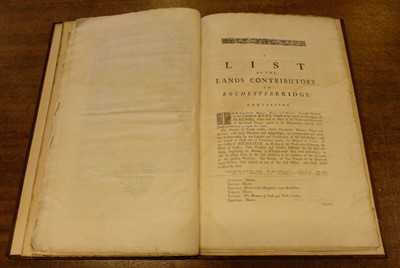 Lot 64 - Rochester, Kent. A collection of Statutes concerning Rochester Bridge, 1733