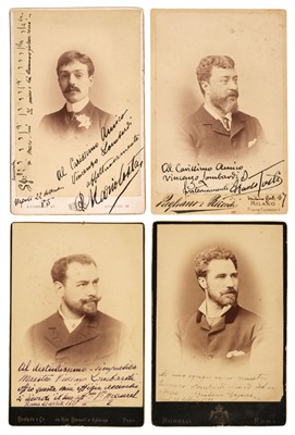 Lot 258 - Italian Opera. A collection of 32 signed cabinet-card style photographs