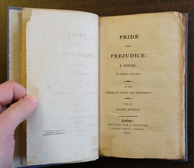 Lot 156 - Austen (Jane). Pride and Prejudice: A Novel, 3 vols., 2nd edition, 1813