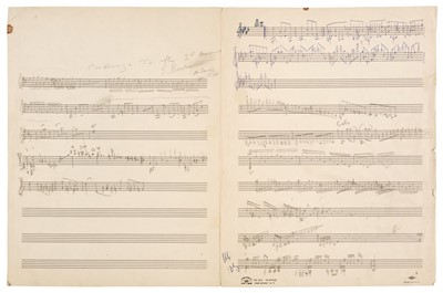Lot 215 - Milstein (Nathan, 1903-1992). A rare and important Autograph Music Manuscript (unsigned)