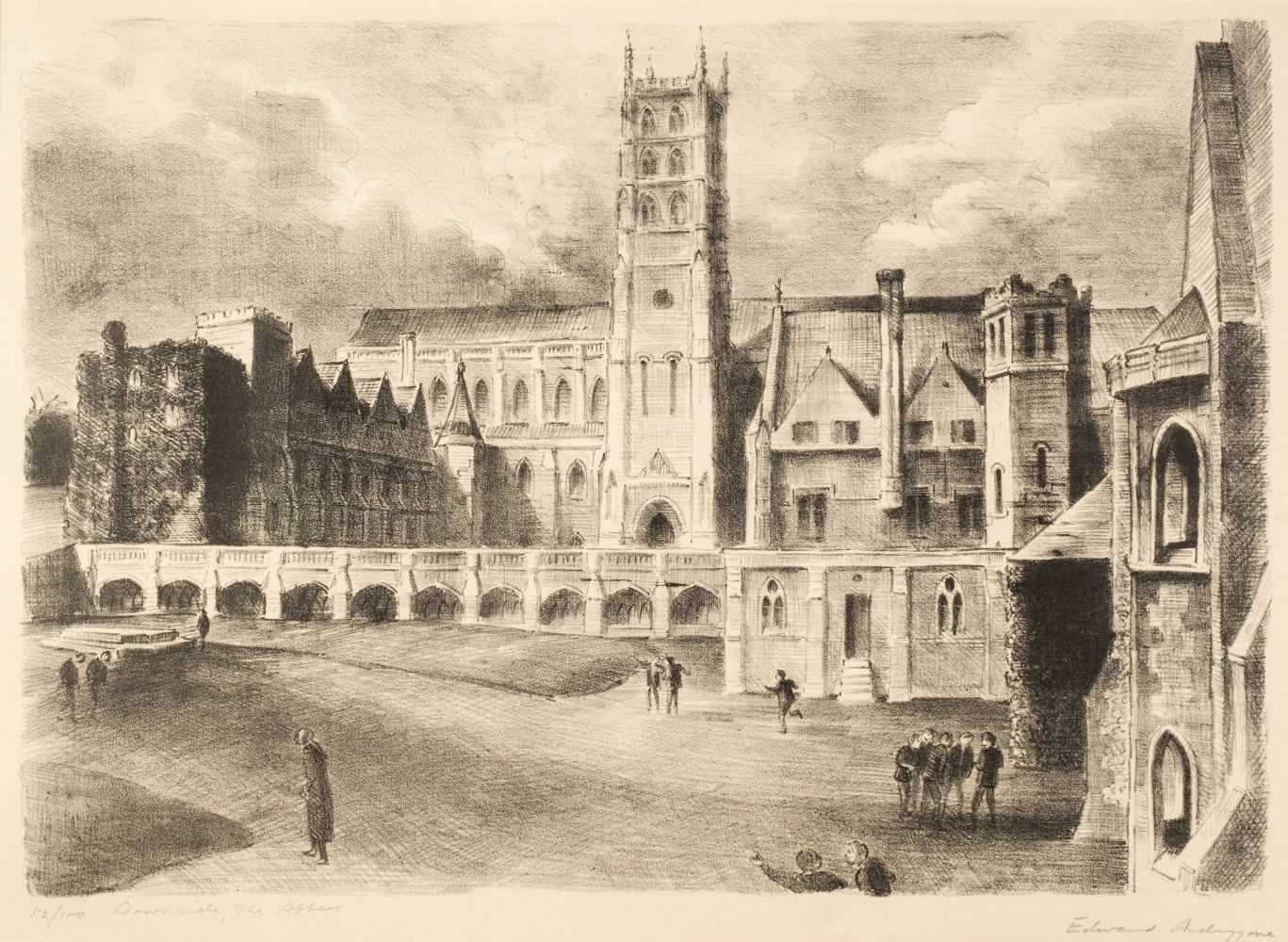 Lot 477 - Ardizzone (Edward, 1900-1979). Downside Abbey - The Tower, circa 1964
