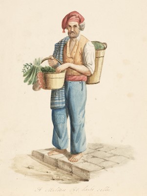 Lot 522 - Costume. A collection of approximately 40 watercolours, circa 1845