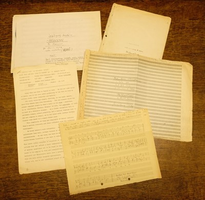 Lot 195 - Davies (Peter Maxwell, 1934-2016). A significant archive comprising approx. 120 individual items
