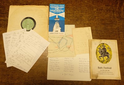 Lot 195 - Davies (Peter Maxwell, 1934-2016). A significant archive comprising approx. 120 individual items