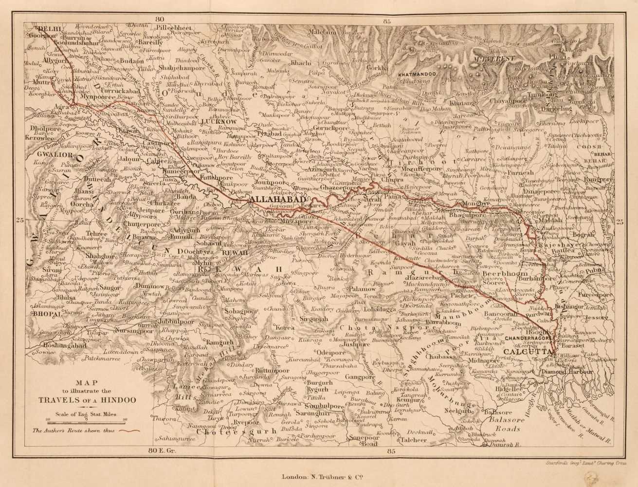 Lot 7 - Chunder (Bholanauth). The Travels of a Hindoo, 2 volumes, London: N. Trübner, 1869