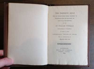 Lot 176 - Tyndale (William). The Prophete Jonas, facsimile edition, London: Willis and Sotheran, 1863