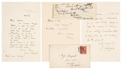 Lot 253 - Writers & Artists. A collection of approximately 50 autographs of British writers, artists & related