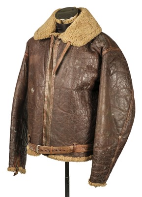 Lot 147 - Flying Jacket. A WWII Irvin brown leather flying jacket - Squadron Leader C. Killeen